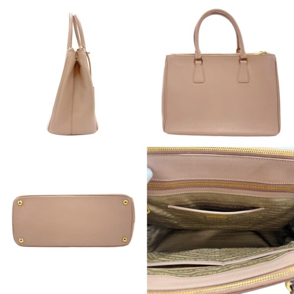 n0217 2 c Prada Shoulder Bag Leather Pink Beige