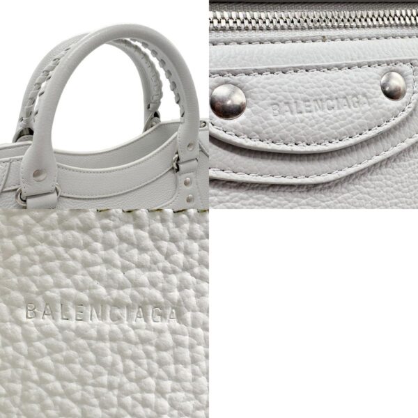 n0218 11 c Balenciaga Leather Neo Classic Shoulder Bag Gray