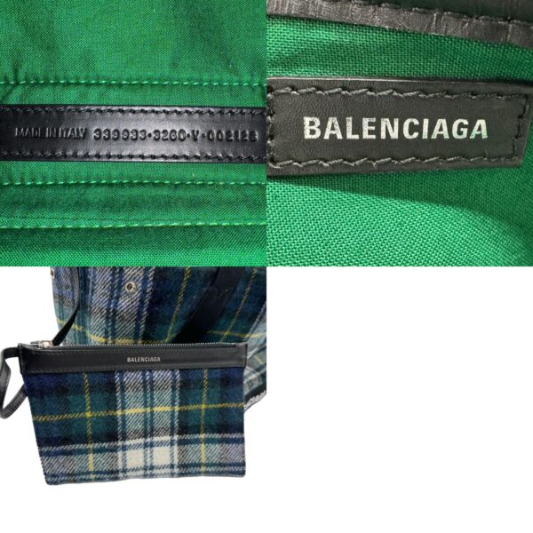 n0259 14 c Balenciaga Wool Tote Bag Green Black Multicolor