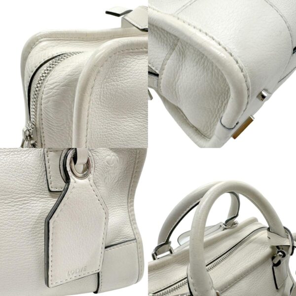 n0263 7 c Loewe Amazona Leather Crossbody Shoulder Bag White