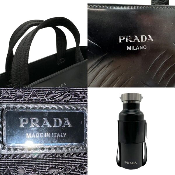 n0268 10 c Prada Handbag Leather Black