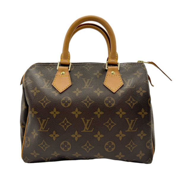 n0279 1 Louis Vuitton Speedy 25 Monogram Canvas Handbag Brown