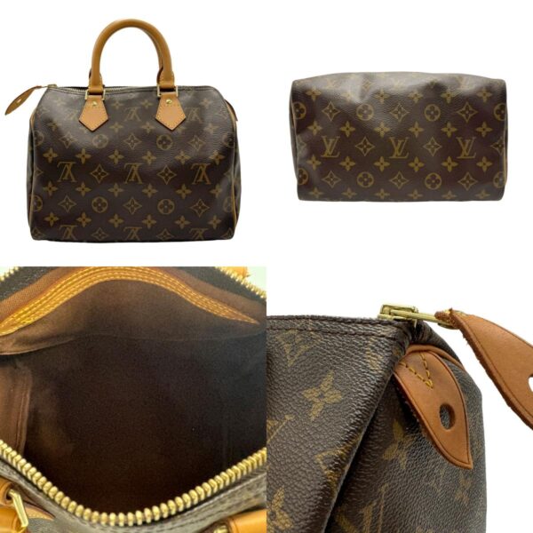 n0279 3 c Louis Vuitton Speedy 25 Monogram Canvas Handbag Brown