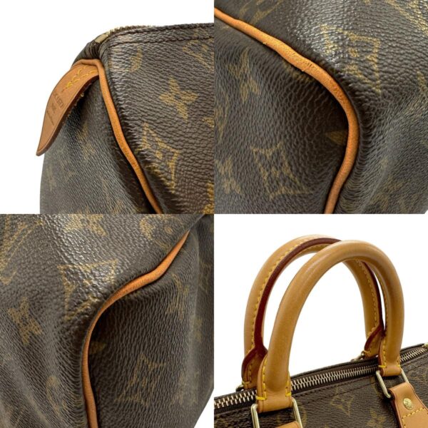 n0279 7 c Louis Vuitton Speedy 25 Monogram Canvas Handbag Brown