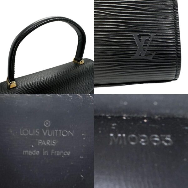 n0283 10 c Louis Vuitton Malsherbe Epi Leather Handbag Black