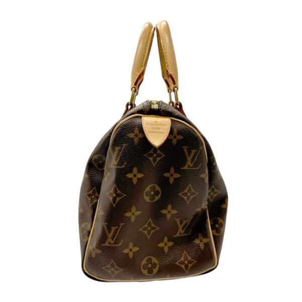 n0286 2 Louis Vuitton Speedy 25 Monogram Canvas Handbag Brown