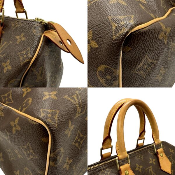 n0286 7 c Louis Vuitton Speedy 25 Monogram Canvas Handbag Brown