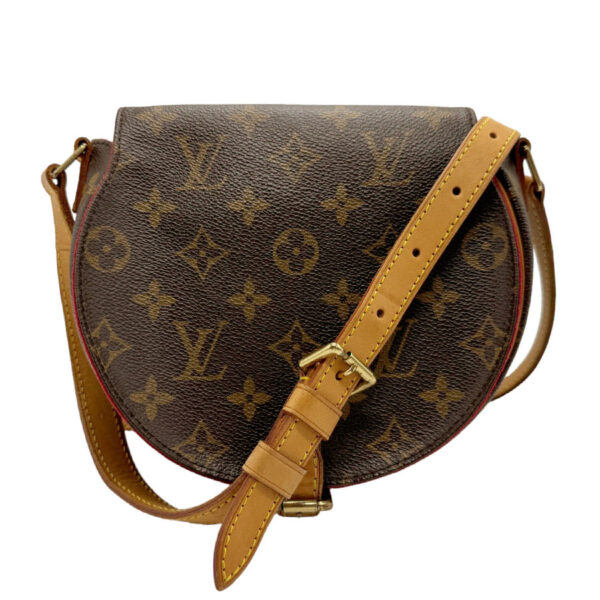 n0290 1 Louis Vuitton Tamburan Monogram Canvas Shoulder Bag Brown