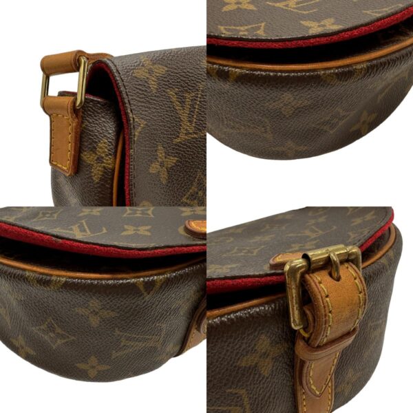 n0290 7 c Louis Vuitton Tamburan Monogram Canvas Shoulder Bag Brown