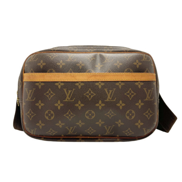 n0306 1 Louis Vuitton Reporter PM Monogram Canvas Shoulder Bag Brown