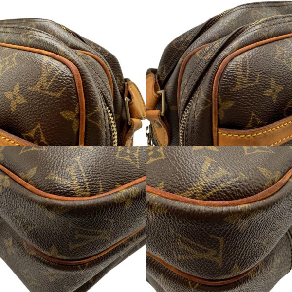 n0306 7 c Louis Vuitton Reporter PM Monogram Canvas Shoulder Bag Brown