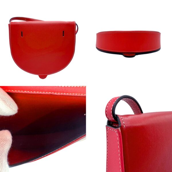 n0314 3 c Loewe Heel Bag Small Leather Crossbody Shoulder Bag Red Pink