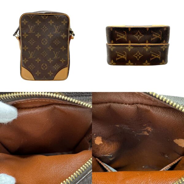 n0359 3 c Louis Vuitton Amazon Monogram Canvas Crossbody Bag Brown