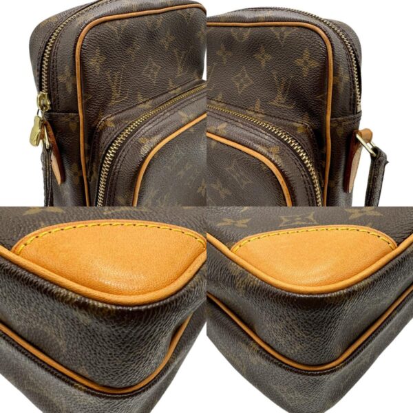 n0359 7 c Louis Vuitton Amazon Monogram Canvas Crossbody Bag Brown