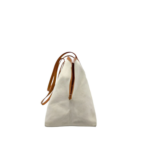 n0365 2 Burberry Canvas Leather Shoulder Bag Ivory