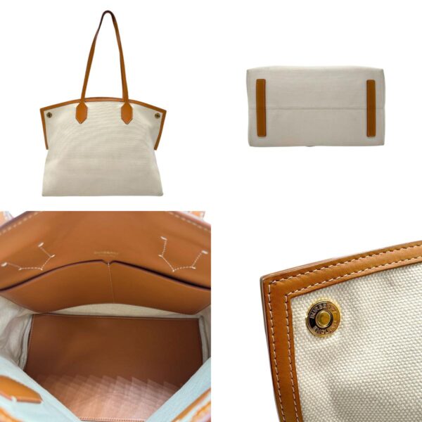 n0365 3 c Burberry Canvas Leather Shoulder Bag Ivory