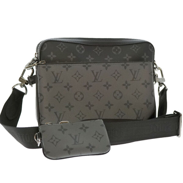 n20 6921 Louis Vuitton Trio Messenger Bag Monogram Eclipse Black Gray