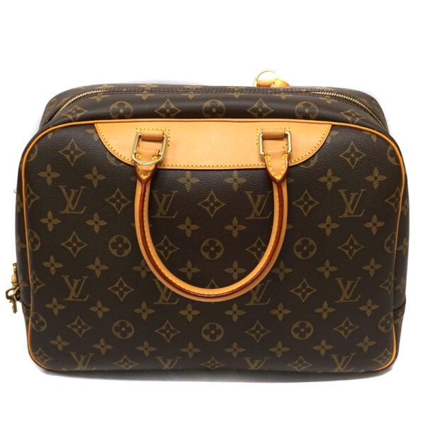 n21 8658 2 Louis Vuitton Deauville Bowling Vanity Bag Canvas Brown