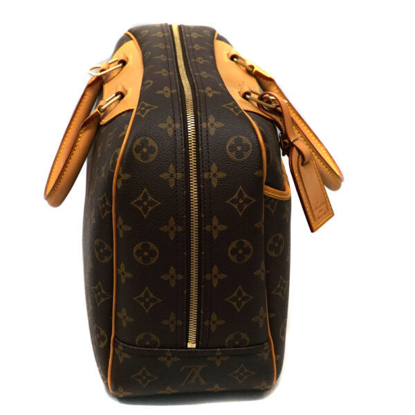 n21 8658 3 Louis Vuitton Deauville Bowling Vanity Bag Canvas Brown