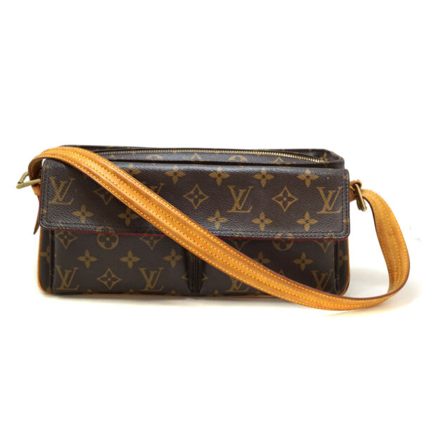 n21 9071 1 Louis Vuitton Viva Cite MM Shoulder Bag Canvas Brown