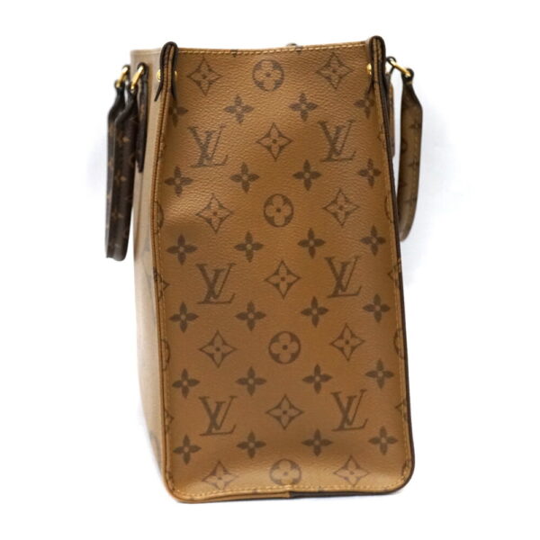 n22 263 4 Louis Vuitton On the Go MM Tote Bag Canvas Brown