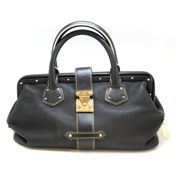 n22 324 1 Louis Vuitton Angenieux PM Handbag Leather Black