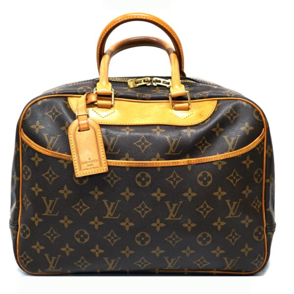 n22 519 1 Louis Vuitton Deauville Bowling Bag Canvas Brown