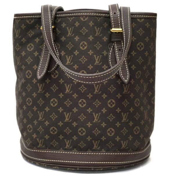 n22 523 1 Louis Vuitton Bucket PM Tote Bag Monogram Mini Brown