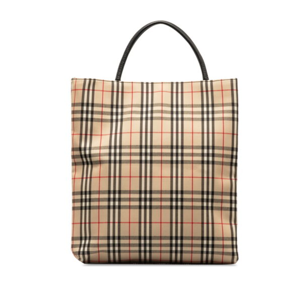 nninvubpgii08xyu 1 Burberry Nova Check Tote Bag Beige