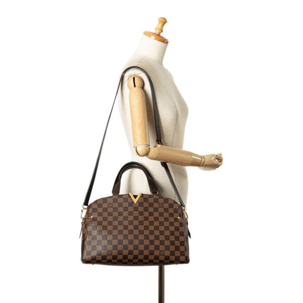 o5r3i32eqywz58n3 10 Louis Vuitton Damier Kensington Bowling Shoulder Bag Brown