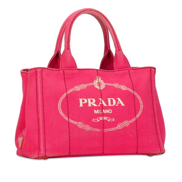 o9zpfp78t38r72jt 2 Prada Canapa Mini Tote Bag Pink