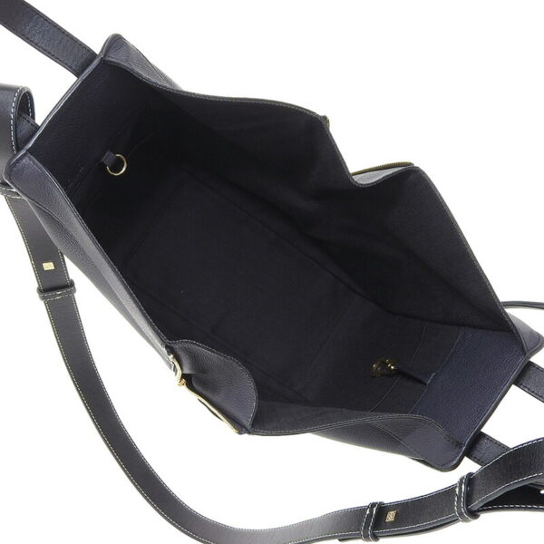 ob1343 6 Loewe Hammock Bag Small Handbag Leather Blue Black