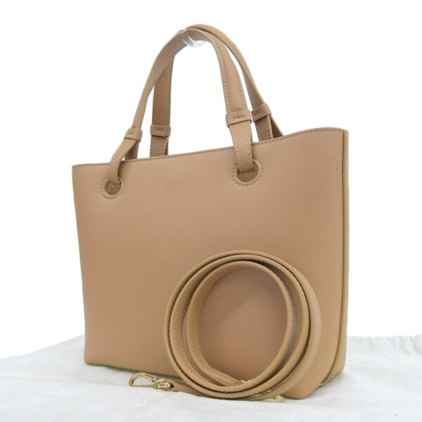 ob1433 2 Loewe Inflated Anagram Tote Mini Bag Leather Camel