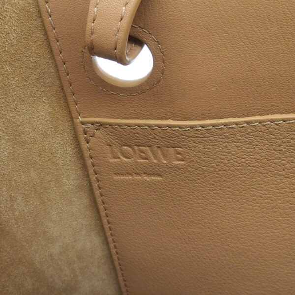 ob1433 6 Loewe Inflated Anagram Tote Mini Bag Leather Camel