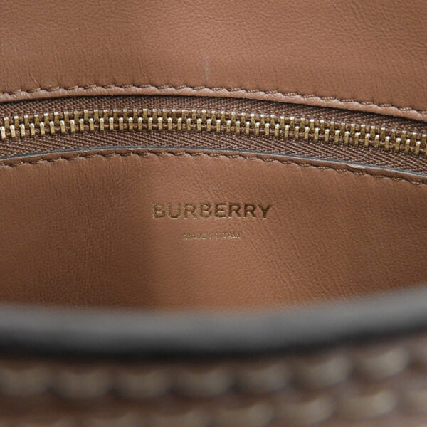 ob1742 7 Burberry Mini Pocket Bag Leather Brown