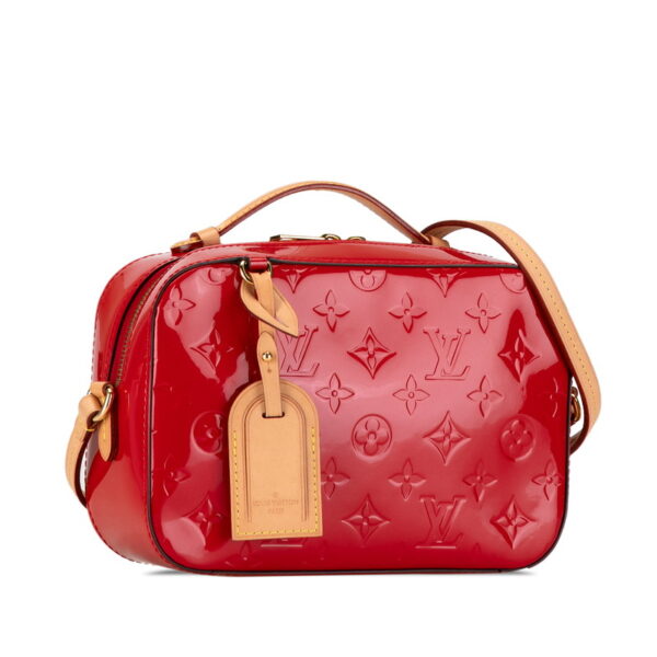 oeb0av7217mxykgl 2 Louis Vuitton Vernis Santa Monica Patent Shoulder Bag Red