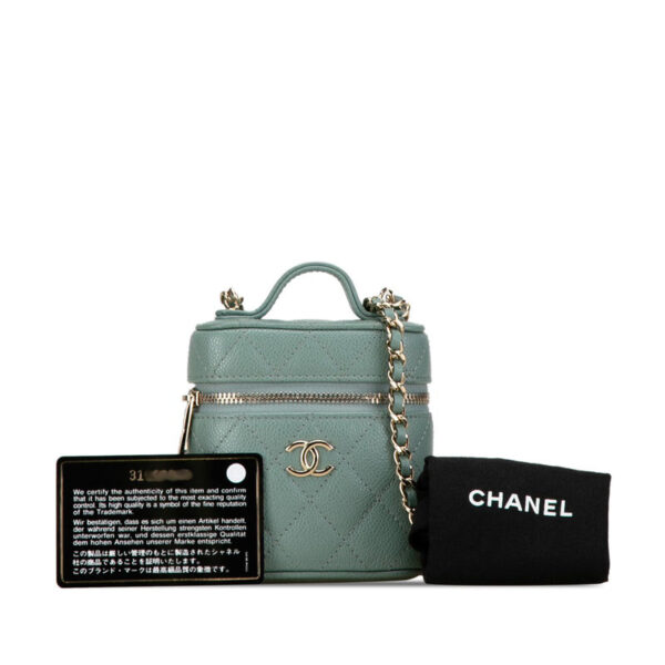 om2w6c5kl32q3v2j 10 Chanel Matelasse Cocomark Crossbody Chain Shoulder Bag Caviar Skin Green