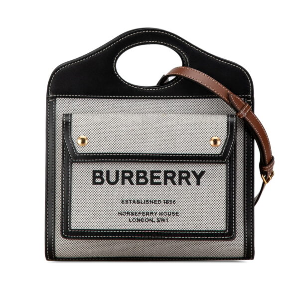 ov8t7xgoec3vkyb6 1 Burberry Horseferry Shoulder Bag 2Way Black White