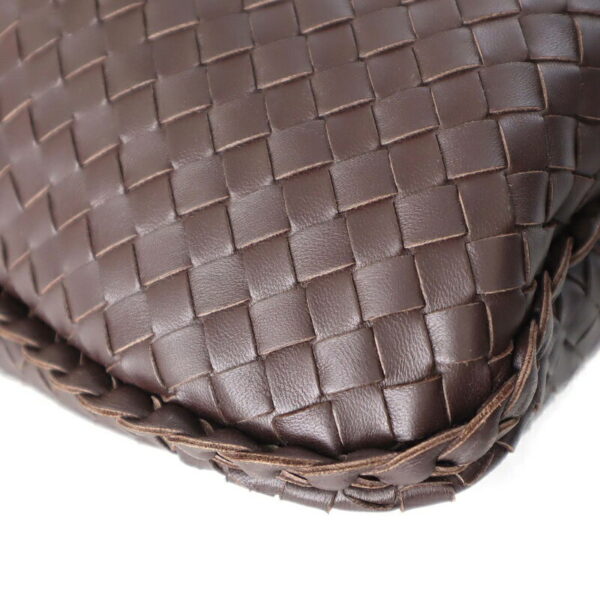 p21 1173 6 Bottega Veneta Shoulder Bag Intrecciato Leather Brown