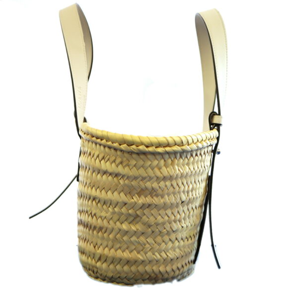 p21 929 4 Loewe Basket Raffia Palm Leaf Bag Brown