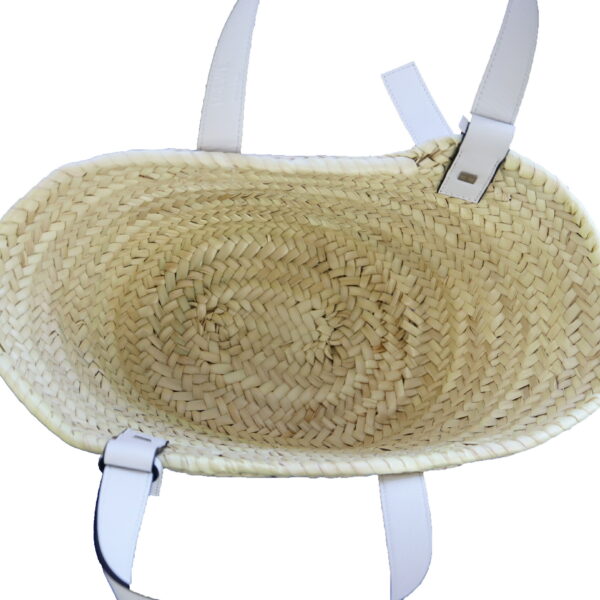 p21 929 6 Loewe Basket Raffia Palm Leaf Bag Brown