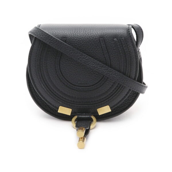 p675g3602 Chloe Marcie Shoulder Bag Leather Black