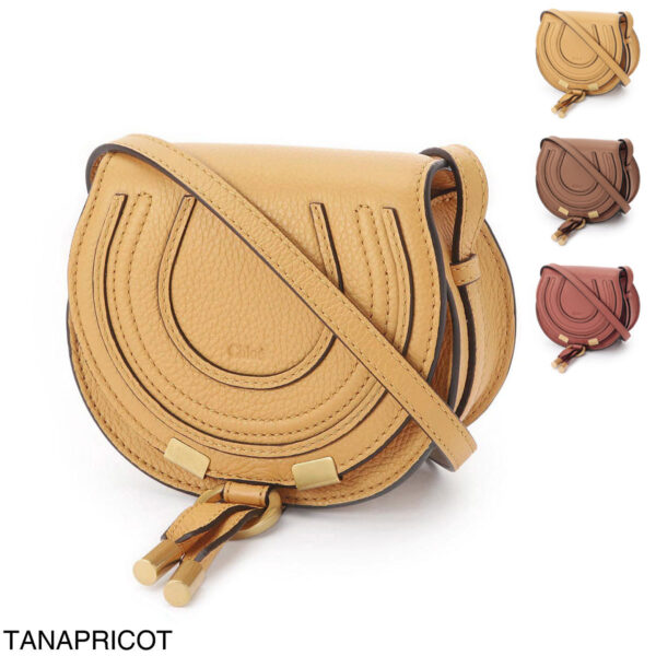 p675i3101 Chloe Marcie Crossbody Bag Leather Apricot