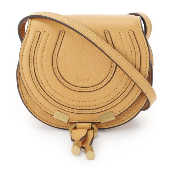 p675i3102 Chloe Marcie Crossbody Bag Leather Apricot