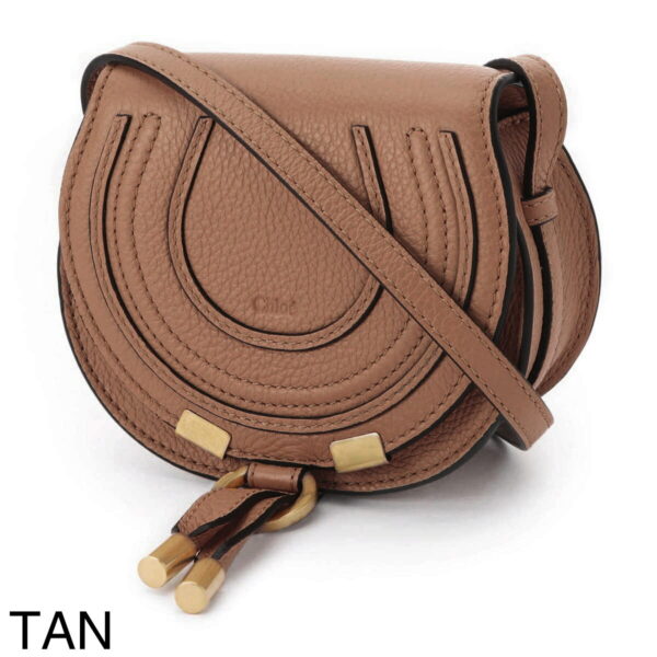 p675i3111 Chloe Marcie Crossbody Bag Leather Apricot