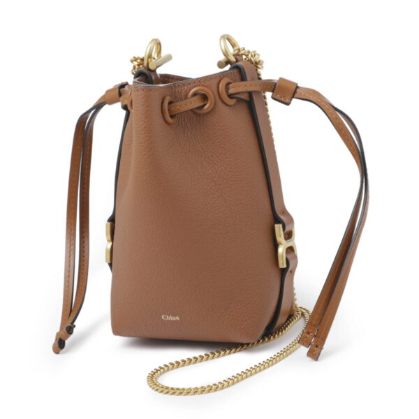 p844i3101 Chloe Marcie Micro Bucket Bag Leather Tan