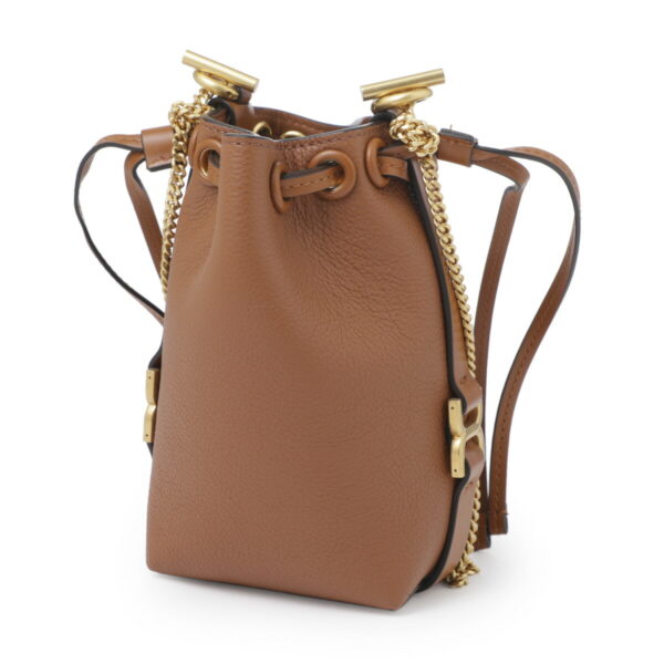 p844i3104 Chloe Marcie Micro Bucket Bag Leather Tan