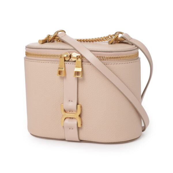 p850i3101 Chloe Marcie Vanity Bag Leather Cement Pink