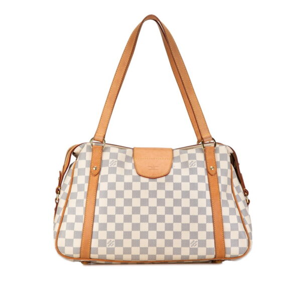 pawmf1acowksdn9n 3 Louis Vuitton Damier Azur Stresa PM Tote Bag White Ivory