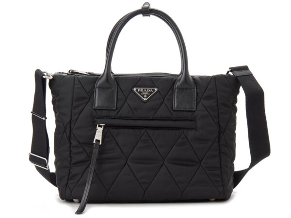 pd1bg1682byvf0002ooo Prada Nylon 2WAY Shoulder Bag Nero